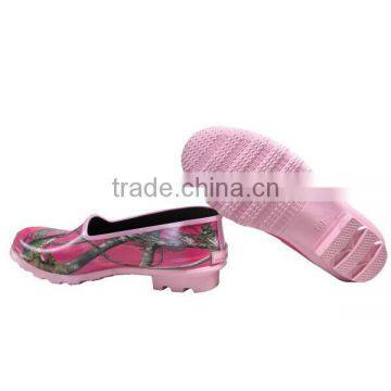 Ladies Lightweight Pink Camo Rubber Garden Shoes photo-3