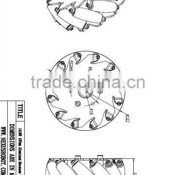 A Set of 127mm Aluminum Mecanum Wheels Set Basic ( 2 Left, 2 Right) 14198 photo-4