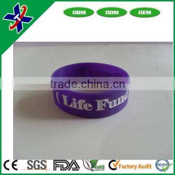 Excellent Material Popular Fashion custom printing colorful pretty logo silicon bracelet