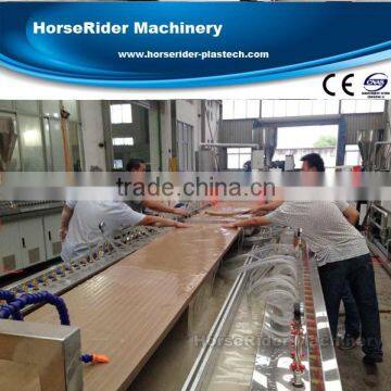PVC WPC Pavilion Profile Plastic Board Panel Production Plant/Plastic Wood Outdoor Pavilion Board Decking Panel Making Machine photo-4
