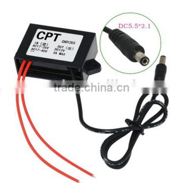 AC24v to DC12V Converter,3A,DC Plug