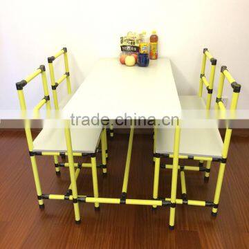 Simple Lean Tube/pipe Table/chair Set photo-3