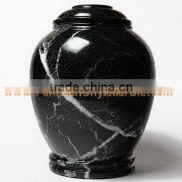 NATURAL STONE BLACK ZEBRA MARBLE URNS photo-3