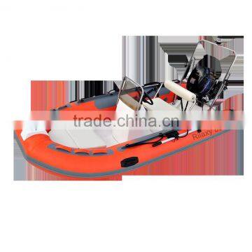 RILAXY Inshore & Lake Chinese Manufacturer Oriented Cheap Small Inflatable Center Steering Console Fishing Boat for Sale photo-5