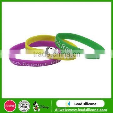 Cheap Customized Logo Personalised Silicone Bracelets photo-3