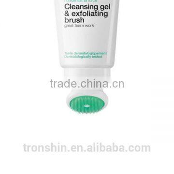 Soft Food Grade Light Pink Silicone Face Cleaning and Clearing Brush photo-2