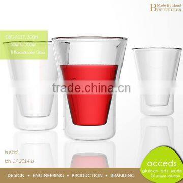 Handmade High Quality Borosilicate Ice Beer Glasses For Sale photo-5