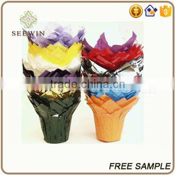 matellized paper flower decoration colorful chinese plant pots