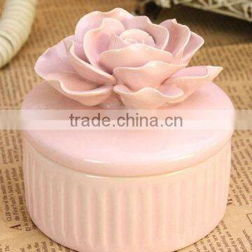 porcelain 3d flower wedding favors and gifts trinket box