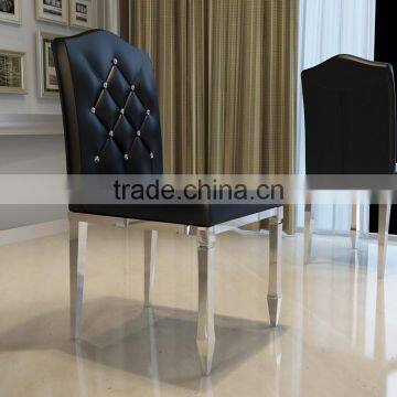 Modern Appearance Stitching PU Back Dining Chair photo-4