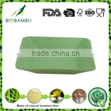 Biodegradable High Standard Top-selling Bamboo Fiber Powder Flower Pot Tray photo-2