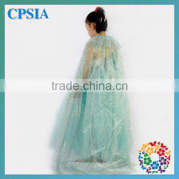 2014 Pretty Girl Dress Latest Blue Aqua Tutu Dress & Headband &Glitter Cape Set Baby Clothes Wholesale Price photo-5