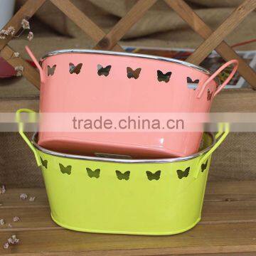 Metal Flower Oval Home Ornament Kitchen Decor Plant Holder photo-2