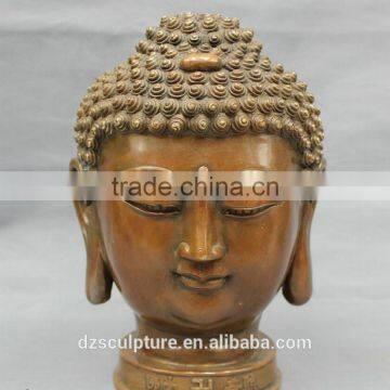 Temple Garden Building Metal Brass Buddha Head Statues photo-6