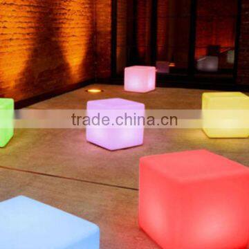 led cube.led plastic stool