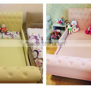 MMD02 Sweet Pink & Blue Kids Single Bed With Guardrail 2016 New Classic Children Kids Baby Furniture photo-3