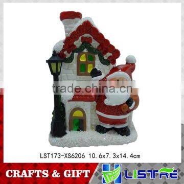 hand painted ceramic christmas light house for sale