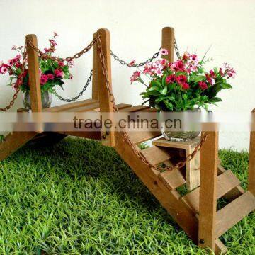 Mini wooden cart for flowers and plants
