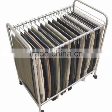 Rolling Pants Hanger/ Rolling Pant Trouser Trolley Hanger/metal Pants Hanger photo-6