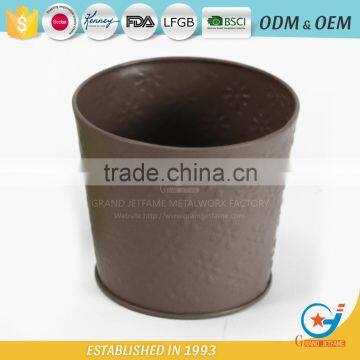Wholesale Factory Price Garden Embossing Growing Plants in Pots Metal Decor Flower Pot