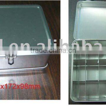 Lunch Tin Box with Compartment Insert for Accessories