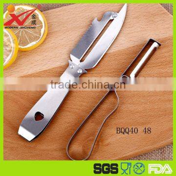 Factory price full stainless steel teethbrush style multifunctional peeler