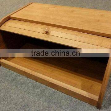 2017 Eco-friendly natural bamboo bread box with lid