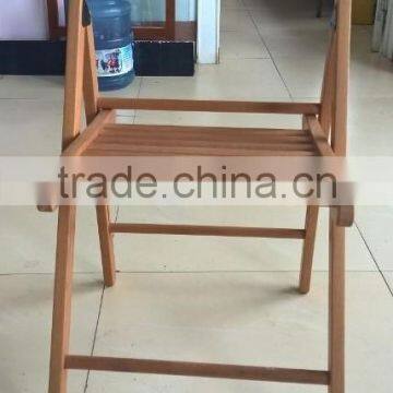 Beech Wood Slat Folding Chair Outdoor Foldable Chair photo-4