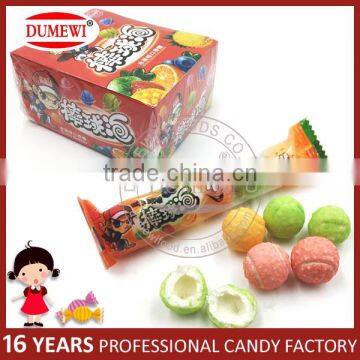 Baseball Candy Fruit Hollow Round Bubble Gum