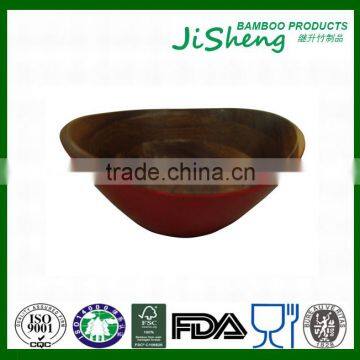 FDA Approved Food Safe Bamboo Salad Bowl With Painted photo-5