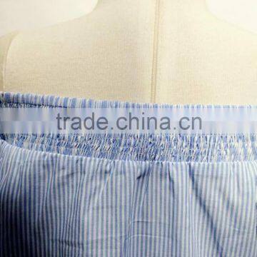 100% Cotton Ladies Stripe Long Sleeve Blouse photo-4