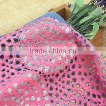 Direct manufacturers, hot style lace fabrics, double color geometric patterns