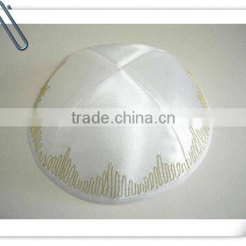 Satin Kippot with white colour