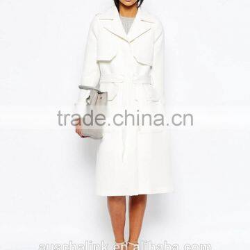 Trendy Russian Style Women White Elegant Winter Coat photo-2