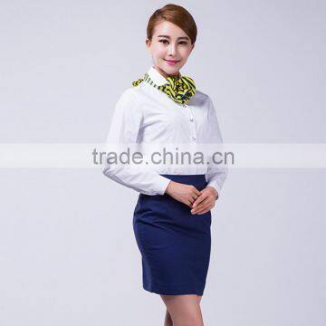 Custom Cotton Skirt And Flight Attendant Shirts photo-3