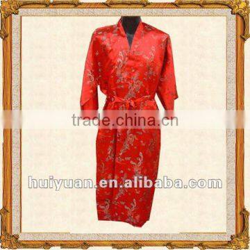 Custom Made Chinese Men Satin Sleepwear Long Kimono Robe photo-2