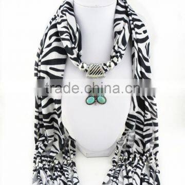 Red Turquoise Hollow Cross Pendant Jewelry Necklaces Diy Handmade Polyester Scarves 2016 New Design Women Scarves photo-5