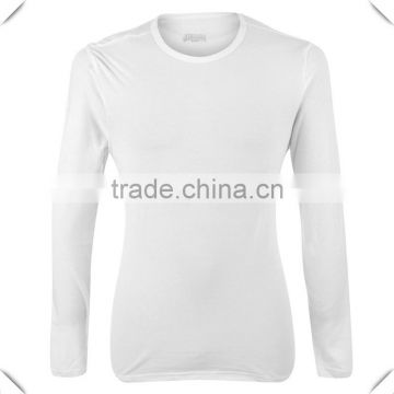 lightweight 95% cotton 5% elastane Long Sleeve T-Shirt for men with custom logo printed on front left chest wholesale