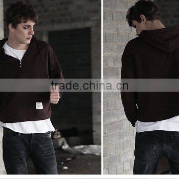 Wholesale Custom Men Gym Wear Blank Designer Cotton Reversible Full Zip Up Hoodies photo-3