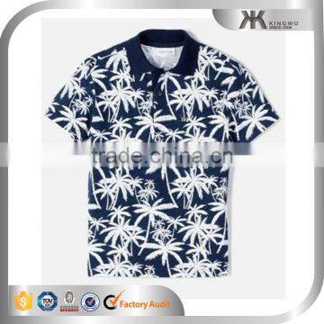 Short Sleeve Palm Tree Print 100% Cotton Children Clothing Manufacturer photo-3