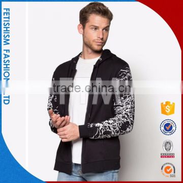 Short Time Delivery Black Hoodie OEM custom made bomber jacket