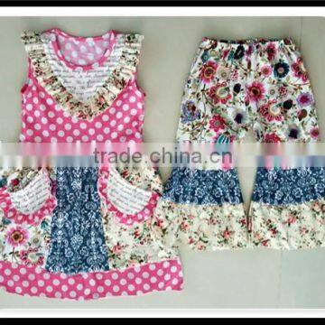 2016 Summer Fall Boutique Girl Easter Chevron Girl Outfit Giggle Moon Girl Remake Ruffles Clothing Set Summer Wear Cater Outfit photo-5