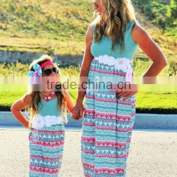 Mother and Daughter Boho Stripe Beach Dress Casual apparel