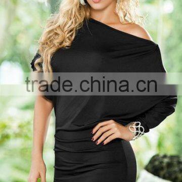 Fashion Lady Sexy Mini Dress , Cotton Casual Shoulder Dresses for Women 2016 photo-3