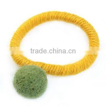 Accessories Pom Ball Green Elastic Band Hair Ties