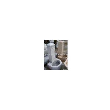 stone fountain, stone trough, stone carving