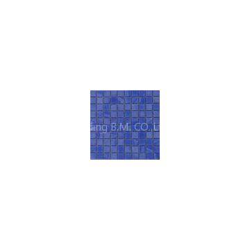 2mm Ceramic Jade Glass Mosaic Tiles , Swimming Pool Floors Tile