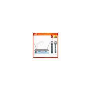 Professional 2 channels wireless microphone system