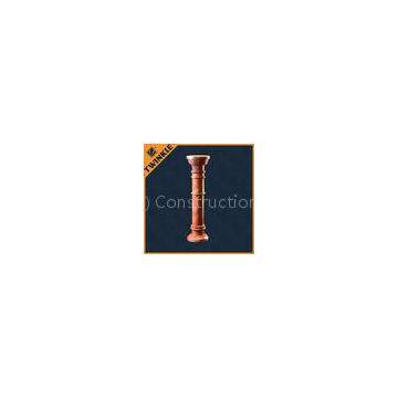 Natural Stone Column / Round Red Pillar For Building