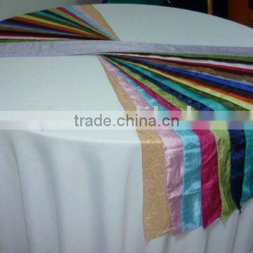 crushed taffeta banquet table runner,wedding table runners